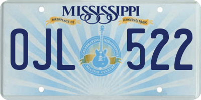 MS license plate OJL522