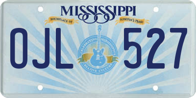 MS license plate OJL527