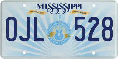 MS license plate OJL528