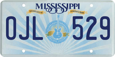 MS license plate OJL529