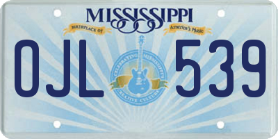 MS license plate OJL539