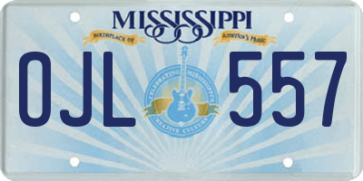 MS license plate OJL557