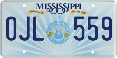 MS license plate OJL559