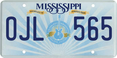 MS license plate OJL565