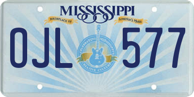MS license plate OJL577