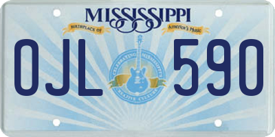 MS license plate OJL590