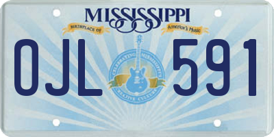 MS license plate OJL591