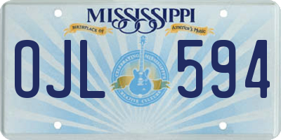 MS license plate OJL594