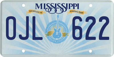 MS license plate OJL622