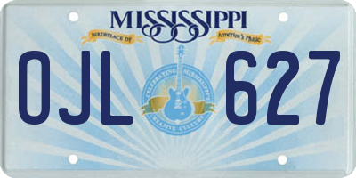 MS license plate OJL627