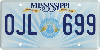 MS license plate OJL699