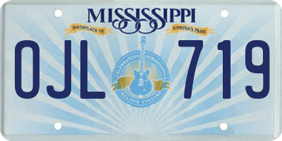 MS license plate OJL719
