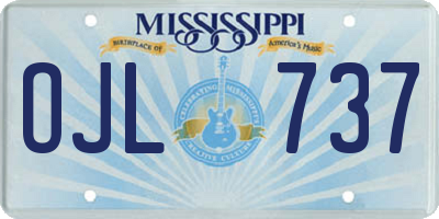MS license plate OJL737