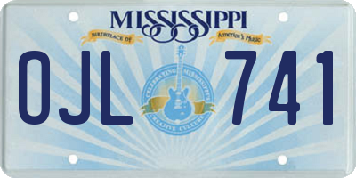MS license plate OJL741