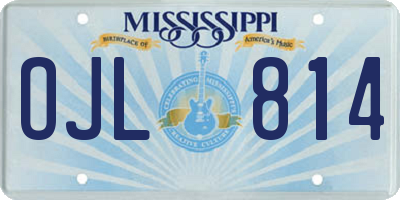 MS license plate OJL814