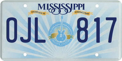 MS license plate OJL817