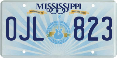 MS license plate OJL823