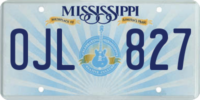 MS license plate OJL827