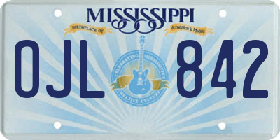 MS license plate OJL842