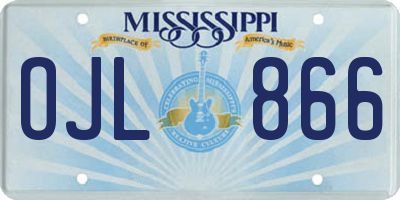 MS license plate OJL866