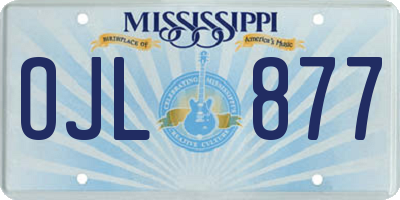 MS license plate OJL877