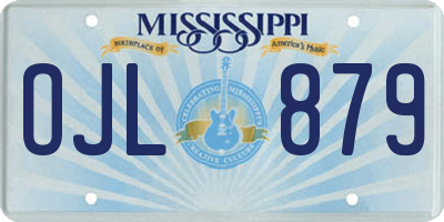 MS license plate OJL879