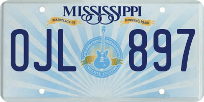 MS license plate OJL897