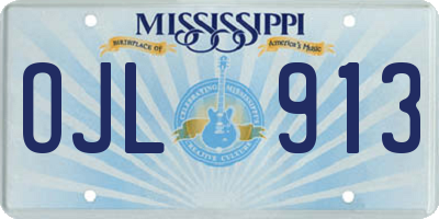 MS license plate OJL913