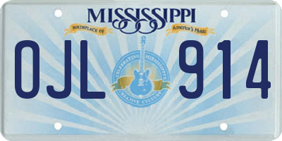 MS license plate OJL914