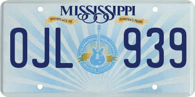 MS license plate OJL939