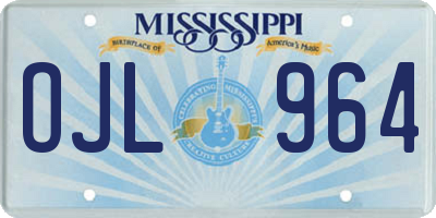MS license plate OJL964