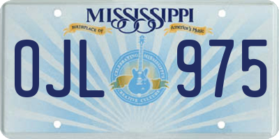 MS license plate OJL975