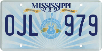 MS license plate OJL979