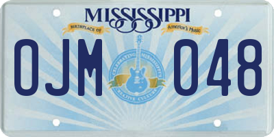 MS license plate OJM048