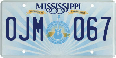 MS license plate OJM067