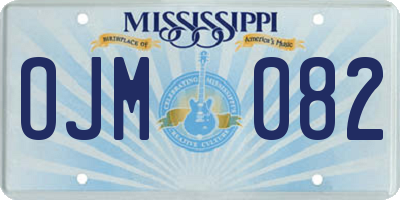 MS license plate OJM082