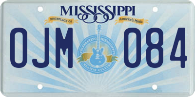 MS license plate OJM084