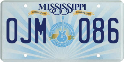 MS license plate OJM086