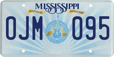 MS license plate OJM095