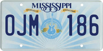 MS license plate OJM186