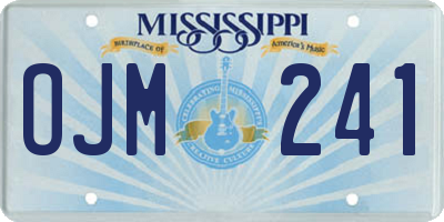 MS license plate OJM241
