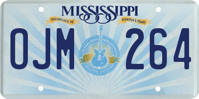 MS license plate OJM264