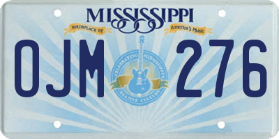 MS license plate OJM276