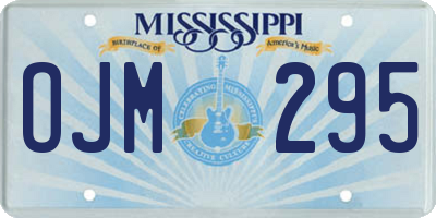 MS license plate OJM295