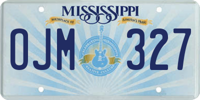 MS license plate OJM327