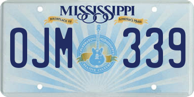 MS license plate OJM339