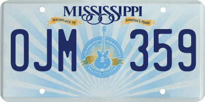 MS license plate OJM359