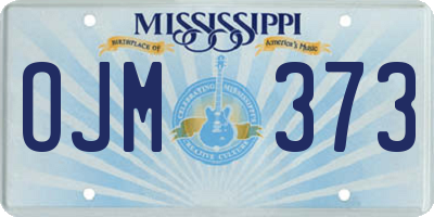 MS license plate OJM373