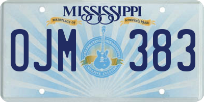 MS license plate OJM383