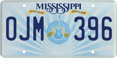 MS license plate OJM396